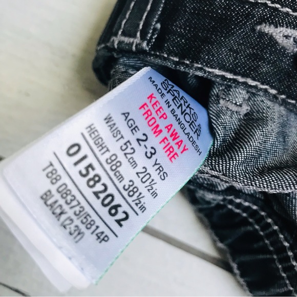 Mark & Spencer Denim Pants Size 2-3 Years - Picture 4 of 5